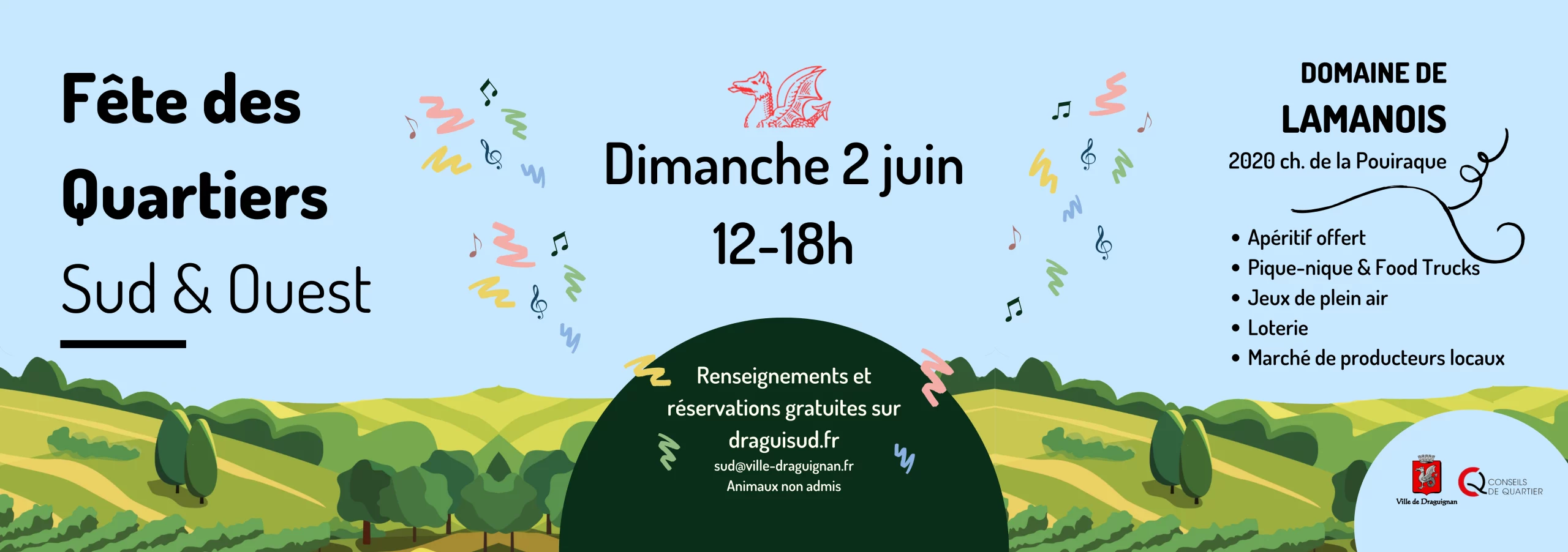Fête des Quartiers Ouest et Sud ville de Draguignan 2 juin 2024